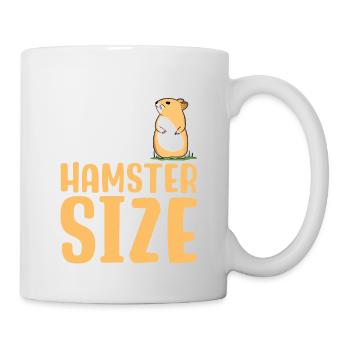 Ich bin nicht klein, ich bin Hamstergröße - Tasse - Weiß - Rechts