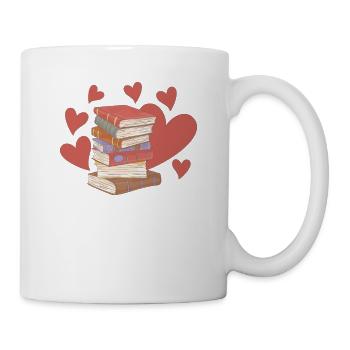 Book Nerd's Books Lover's Valentine's Day Heart - Mug - white - Right