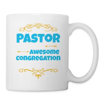 Ce pasteur a une église de congrégation géniale - Mug blanc - blanc - Droite