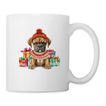 Boxer Chien Merry Woofmas Noël - Mug blanc - blanc - Droite