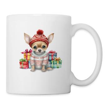 Chihauhau Chien Joyeux Woofmas Noël - Mug blanc - blanc - Droite