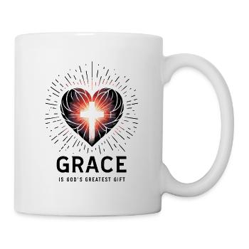 La grâce est le plus grand don de Dieu - Mug blanc - blanc - Droite
