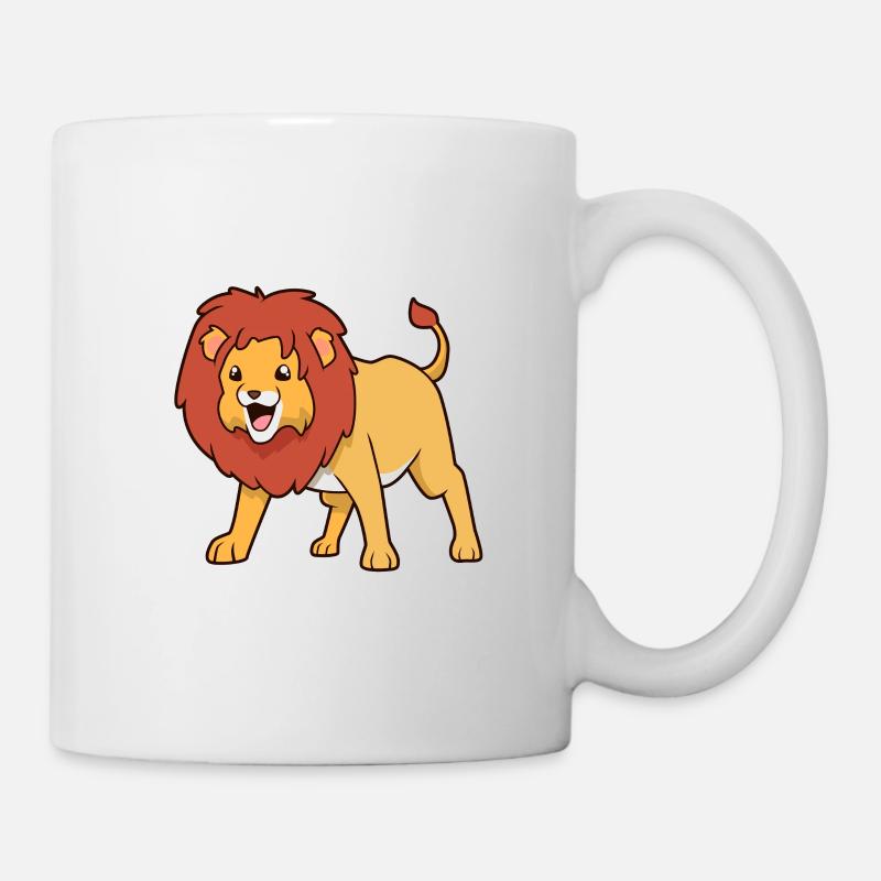 Kawaii Löwe - Tasse - Weiß