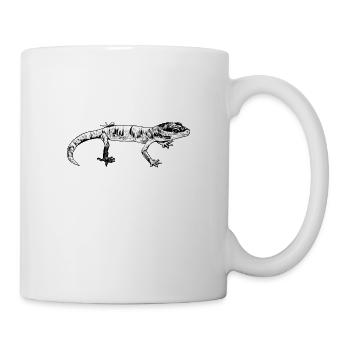 Dessin noir et blanc - Gecko - Mug blanc - blanc - Droite
