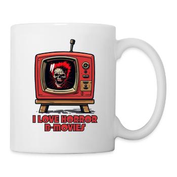 I love watching horror B-movies - Mug - white - Right