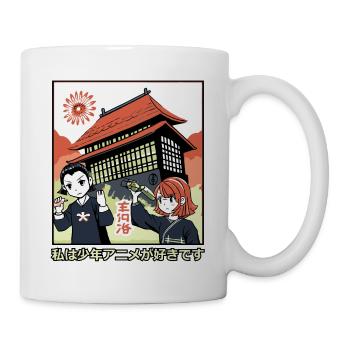 Ich liebe Shounen-Anime - Tasse - Weiß - Rechts