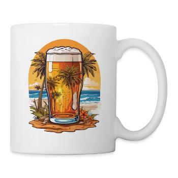 Tropisches Bier Paradies für Bierliebhaber - Tasse - Weiß - Rechts
