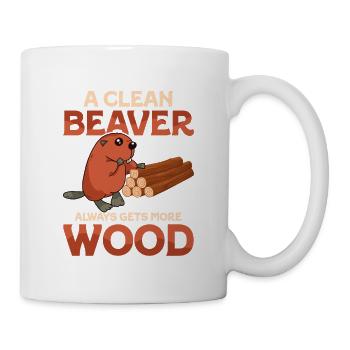 Un castor propre reçoit toujours plus d’animaux rongeurs de bois - Mug blanc - blanc - Droite