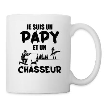 Je Suis Un Papa Et Un Chasseur - Cadeau Chasseur - Mug blanc - blanc - Droite