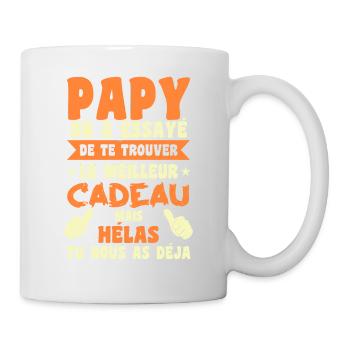 Cadeau Grand Père Papy Personnalisé Anniversaire - Mug blanc - blanc - Droite