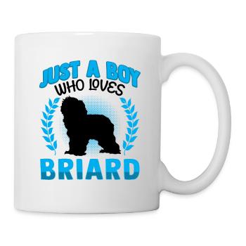 Garçon qui aime Briard Berger de Brie - Mug blanc - blanc - Droite