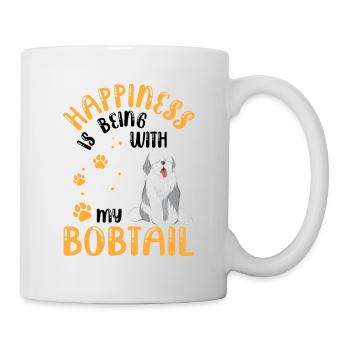 Bobtail Makes Happy Old English Sheepdog - Mug - white - Right
