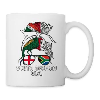 Moitié Anglais Moitié Fille Afrique du Sud Afrique du Sud - Mug blanc - blanc - Droite