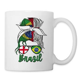 Brésil Brésil Moitié Brésilienne Moitié Anglaise Fille - Mug blanc - blanc - Droite