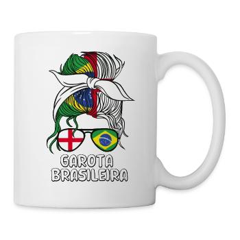 Garota Brasileira Moitié Anglaise Moitié Brésilienne - Mug blanc - blanc - Droite