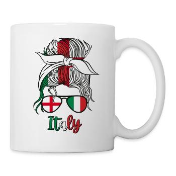 Moitié Anglais Moitié Italien Fille Italie Angleterre Drapeau - Mug blanc - blanc - Droite