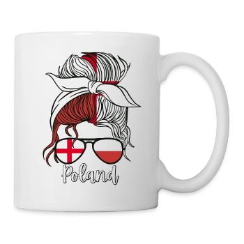 Polska Halb Englisch, Halb Polnisch Polen - Tasse - Weiß - Rechts