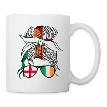 Half English Half Irish Girl Ireland cailín - Mug - white - Right