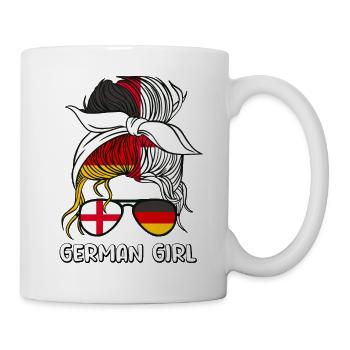 Moitié Anglais Moitié Allemand Fille Allemagne Angleterre - Mug blanc - blanc - Droite