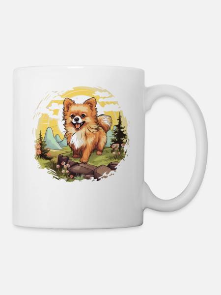 Pomeranian - Tasse - Weiß