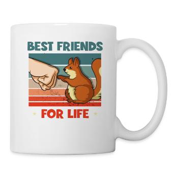 Meilleurs amis pour la vie Écureuil gris - Mug blanc - blanc - Droite