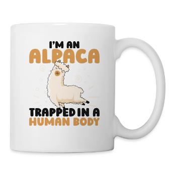 I'm An Alpaca Trapped In A Human Body Huacaya - Mug - white - Right