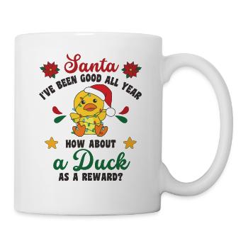 Je veux un canard pour Noël canards mignons - Mug blanc - blanc - Droite