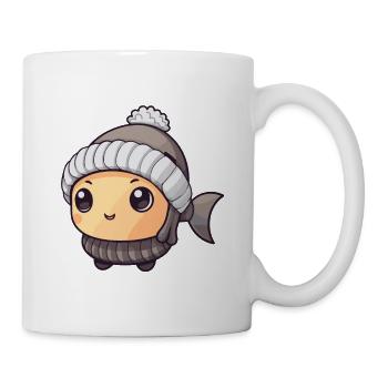 Fisch Winter Comic - Tasse - Weiß - Rechts