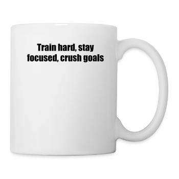 Fitness - Entraînez-vous dur, restez concentré, atteignez vos objectifs - Mug blanc - blanc - Droite