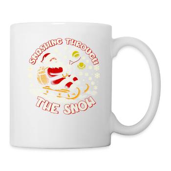 Tennis Christmas, Smashing Through The Snow, - Tasse - Weiß - Rechts