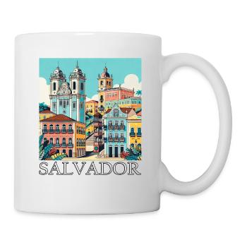 Salvador, Brazil, Colonial Architecture - Mug - white - Right