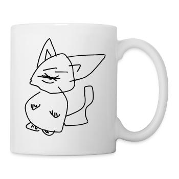 Katze - Tasse - Weiß - Rechts