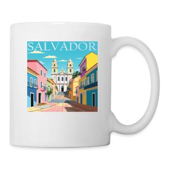 Salvador, Brazil, Colonial Architecture, AfroCulture - Mug - white - Right