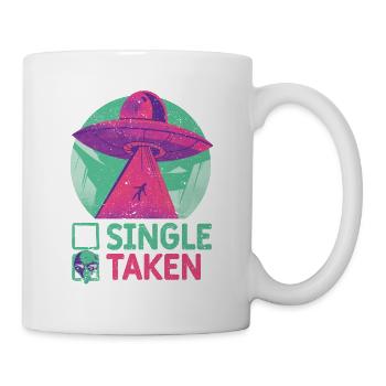 Unique ou pris drôle Alien OVNI Saint-Valentin - Mug blanc - blanc - Droite