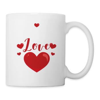 To Teach Is to Love Happy Valentine's Day Red - Mug - white - Right