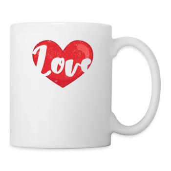 Amour de la Saint-Valentin assorti famille Couples coeur - Mug blanc - blanc - Droite