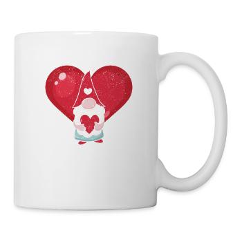 Gnome d’amour Saint Valentin Gnome coeur drôle Gnomies - Mug blanc - blanc - Droite