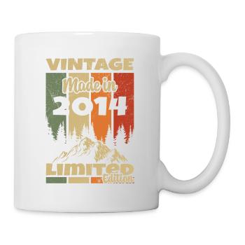 Cadeau D'anniversaire Vintage 2014 - Mug blanc - blanc - Droite