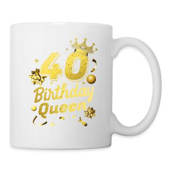 Reine d’anniversaire 40 - Mug blanc - blanc - Droite