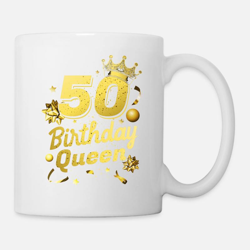 Birthday Queen 50 - Tasse - Weiß
