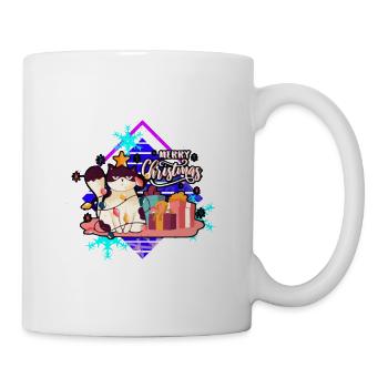 Verärgerte Katze am Baum - Tasse - Weiß - Rechts