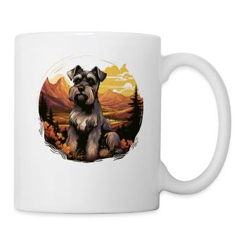 Schnauzer - Tasse - Weiß - Rechts