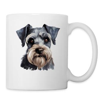 Schnauzer - Tasse - Weiß - Rechts