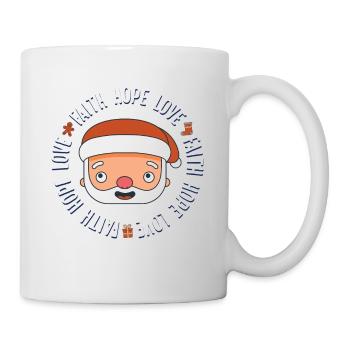 Religious Family Faith Hope Love Christmas Santa - Mug - white - Right