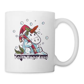 Faith Hope Love Religious Family Christmas - Mug - white - Right