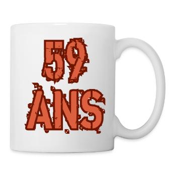 59 ANS - Mug blanc - blanc - Droite