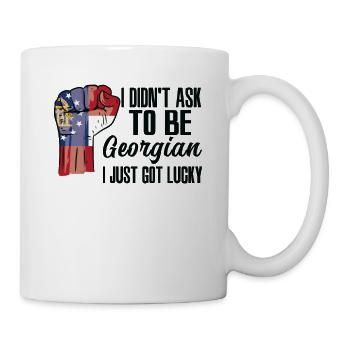 Georgisch Amerikanisch US-Patriot USA Gewachsen - Tasse - Weiß - Rechts