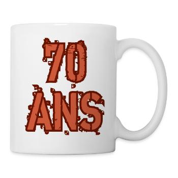70 ANS - Mug blanc - blanc - Droite