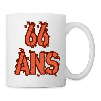 66 ANS - Mug blanc - blanc - Droite