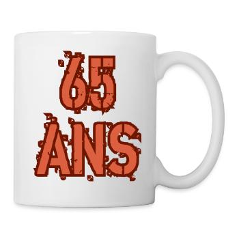 65 ANS - Mug blanc - blanc - Droite